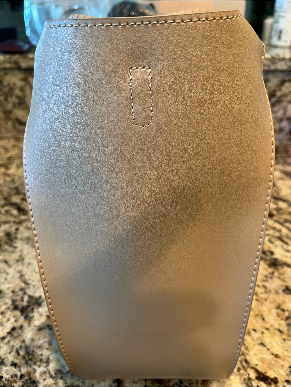 Melie Bianco Cream Tote with Top Handles - Picture 6 of 7